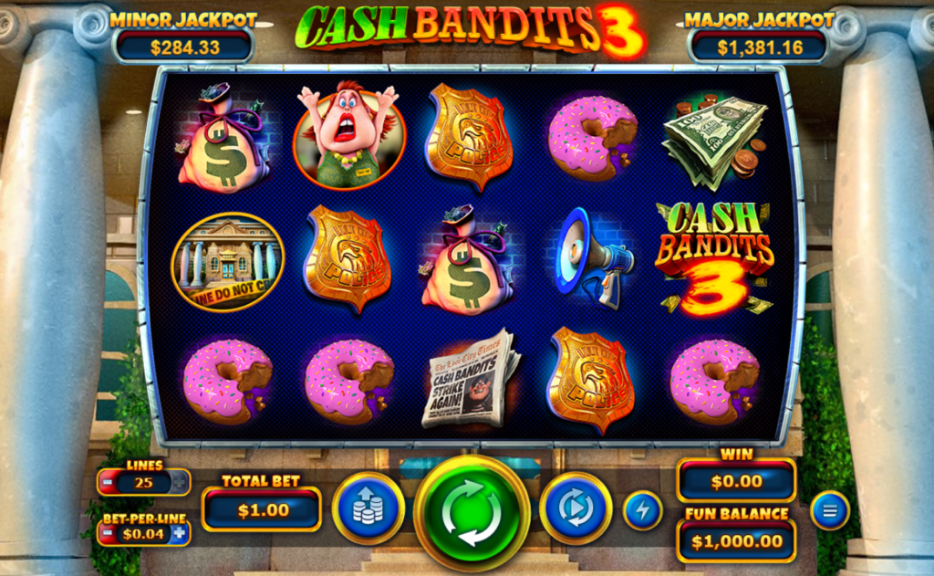 play Cash Bandits 3 slots at PlayCroco Casino