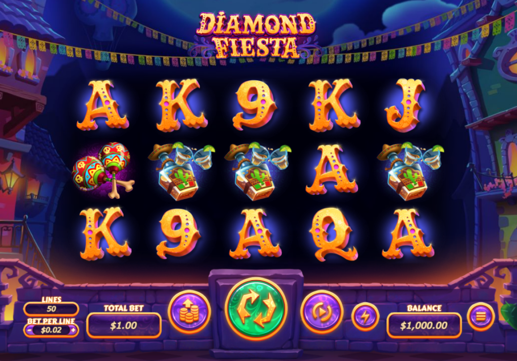play Diamond Fiesta slots at PlayCroco Casino